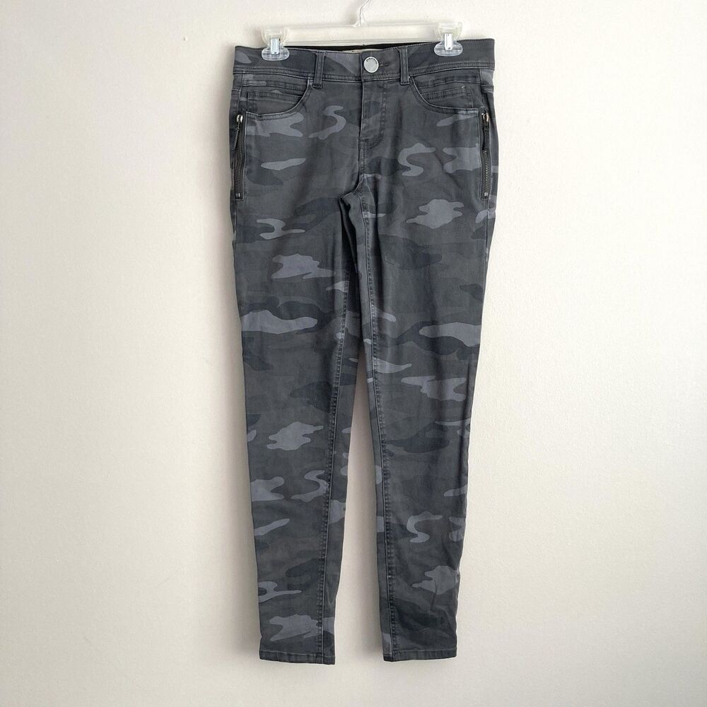 Democracy Ab Solution Skinny Jeans Womens Size 4 Gray Camo Pants Slimming